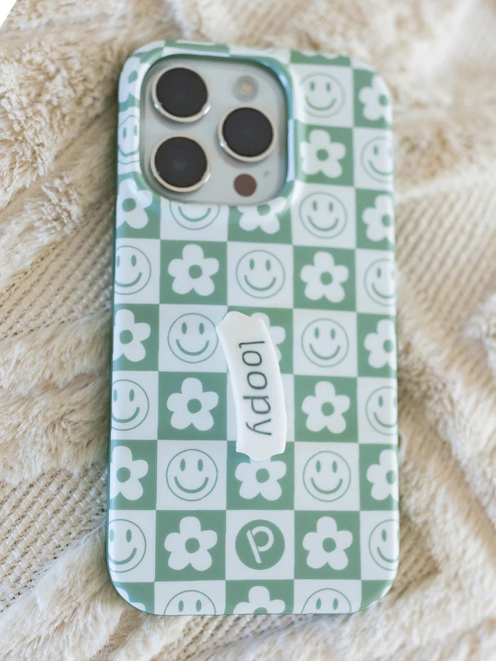 Loopy Cases - Groovy Sage Checkered | Loopy Cases
