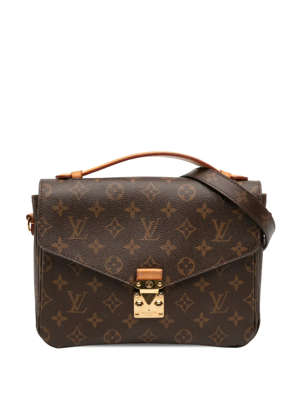 Louis Vuitton Pre-Owned 2017 Monogram Pochette Metis satchel - Brown | Farfetch Global