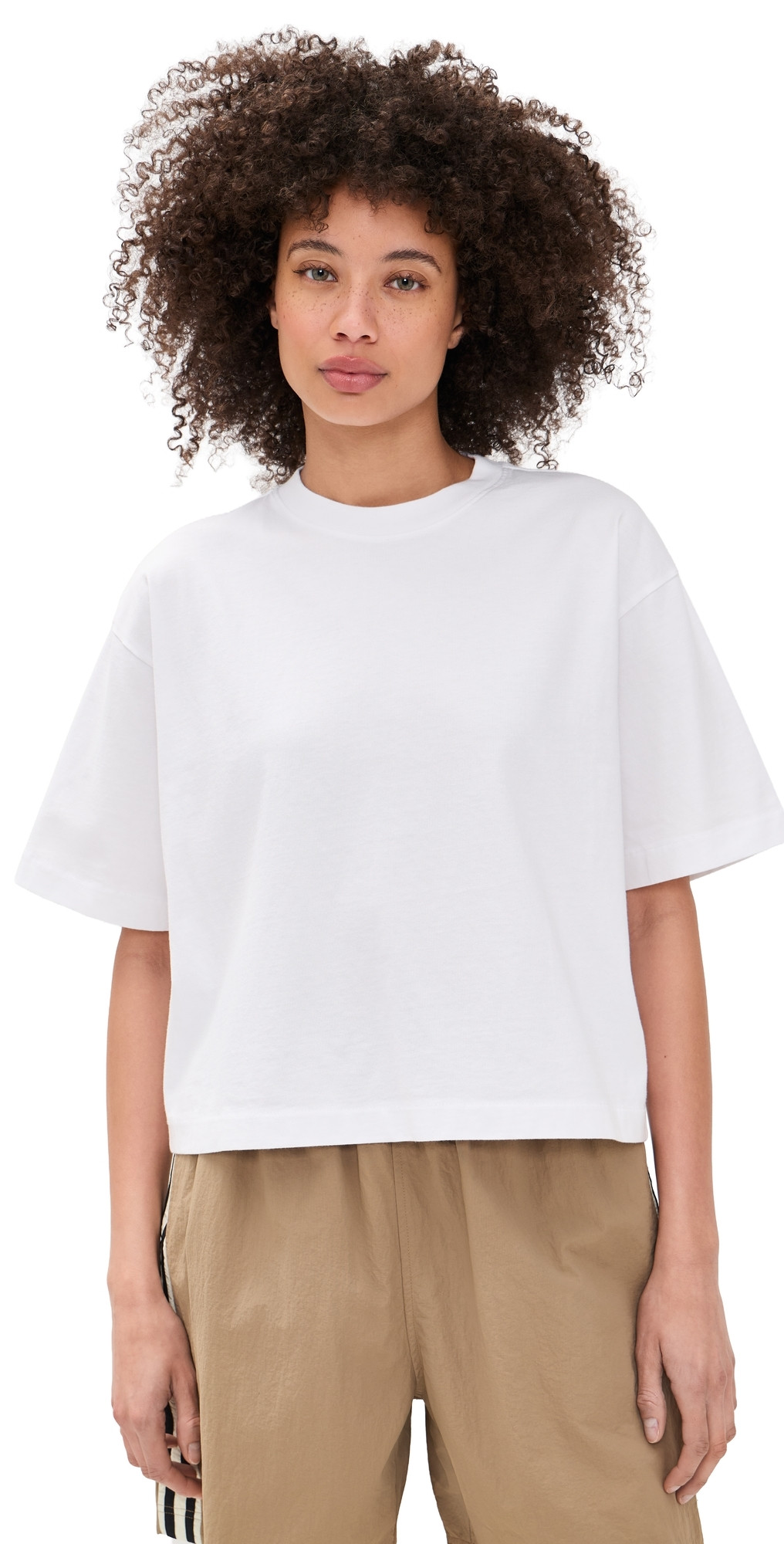 Madewell The Boxy Crop Tee In Allday Jersey White XXL | Shopbop