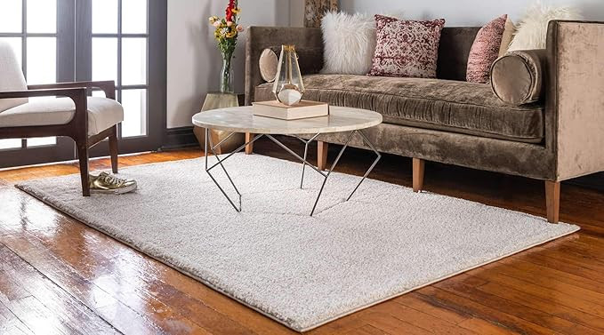 Unique Loom Solo Collection Area Rug - Calabasas (10' x 13' Rectangle, Ivory) | Amazon (US)