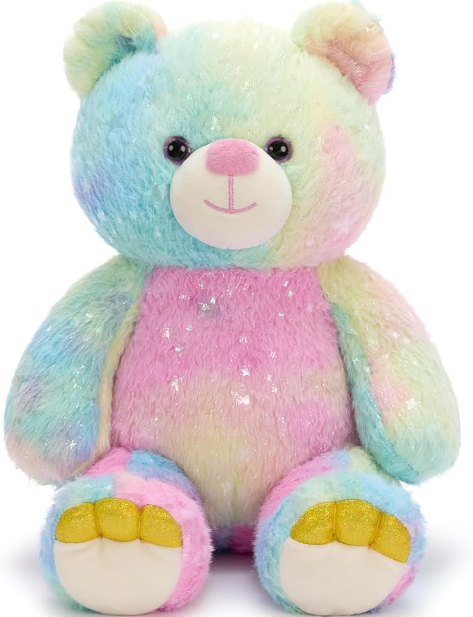 Tezituor Rainbow Teddy Bear Stuffed Animal,13.78in Cute Bear Plush Toys, Cozy Bears Plushies,Stuf... | Amazon (US)