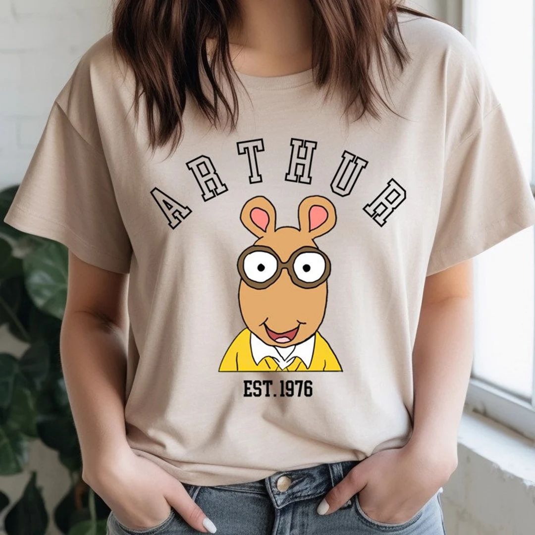 Trendy Cute Teacher Vintage Character Shirt Arthur - Etsy | Etsy (US)