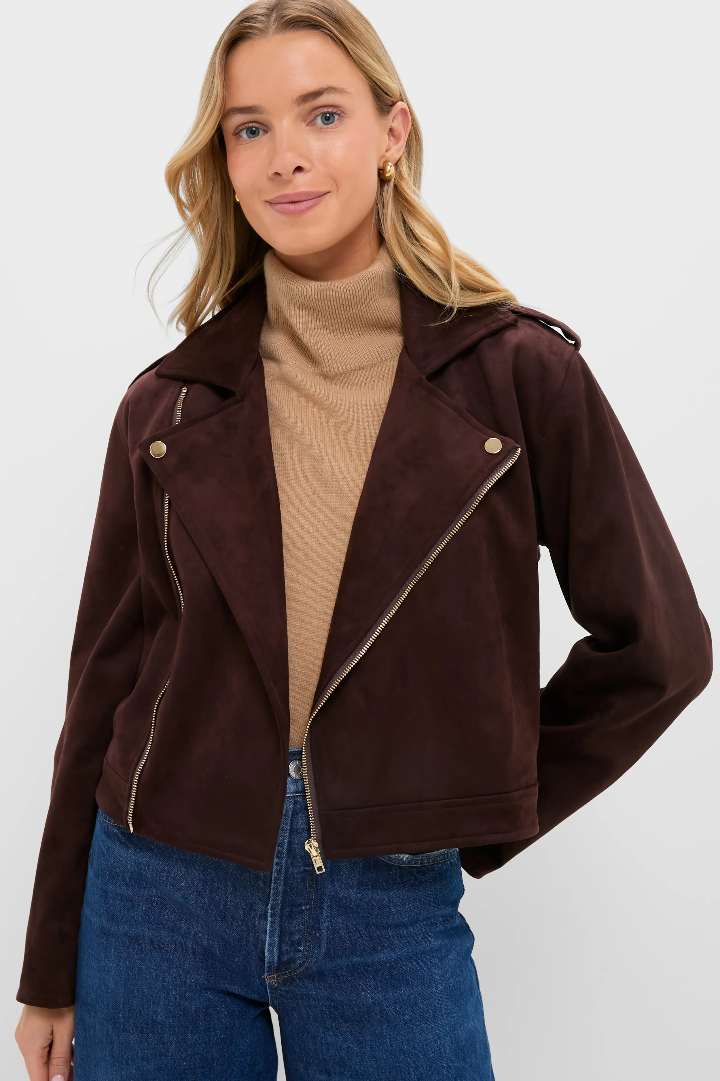 Chocolate Faux Suede Bristol Jacket | Tuckernuck (US)