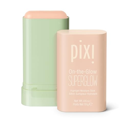 Pixi On-the-Glow SuperGlow | Shade NaturaLustre | Hydrating Highlighter Stick with Ginseng, Aloe Vera & Fruit Extracts | For Cheeks & Brow Bones | 19g / 0.6oz | Paraben-Free Luminous Natural Highlight | Amazon (US)