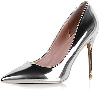 Elisabet Tang High Heels, Womens Pointed Toe Slip on Stilettos Party Wedding Pumps Basic Shoes | Amazon (US)