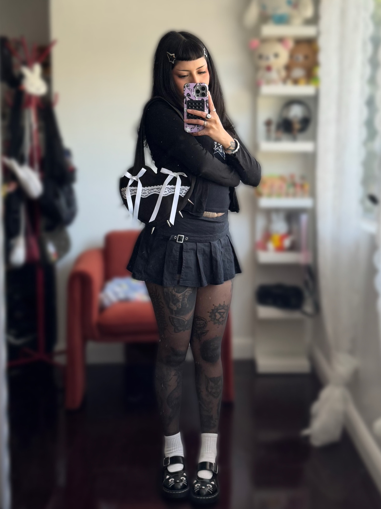 Skirt - UO , available in corduroy 
Bag @shopkbunny on IG <3
Tights & socks linked on Amazon
Cardigan & shirt thrifted
Shoes from TUK Footwear 

#LTKStyleTip