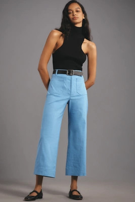 The Colette Cropped Wide-Leg Pants by Maeve: Magic Fabric Edition | Anthropologie (US)