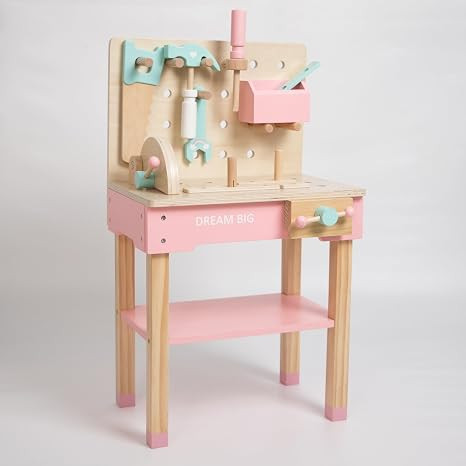 Wooden Work Bench & Tool Set & Accessories for Pretend Building Little Builder Play Montessori Co... | Amazon (US)