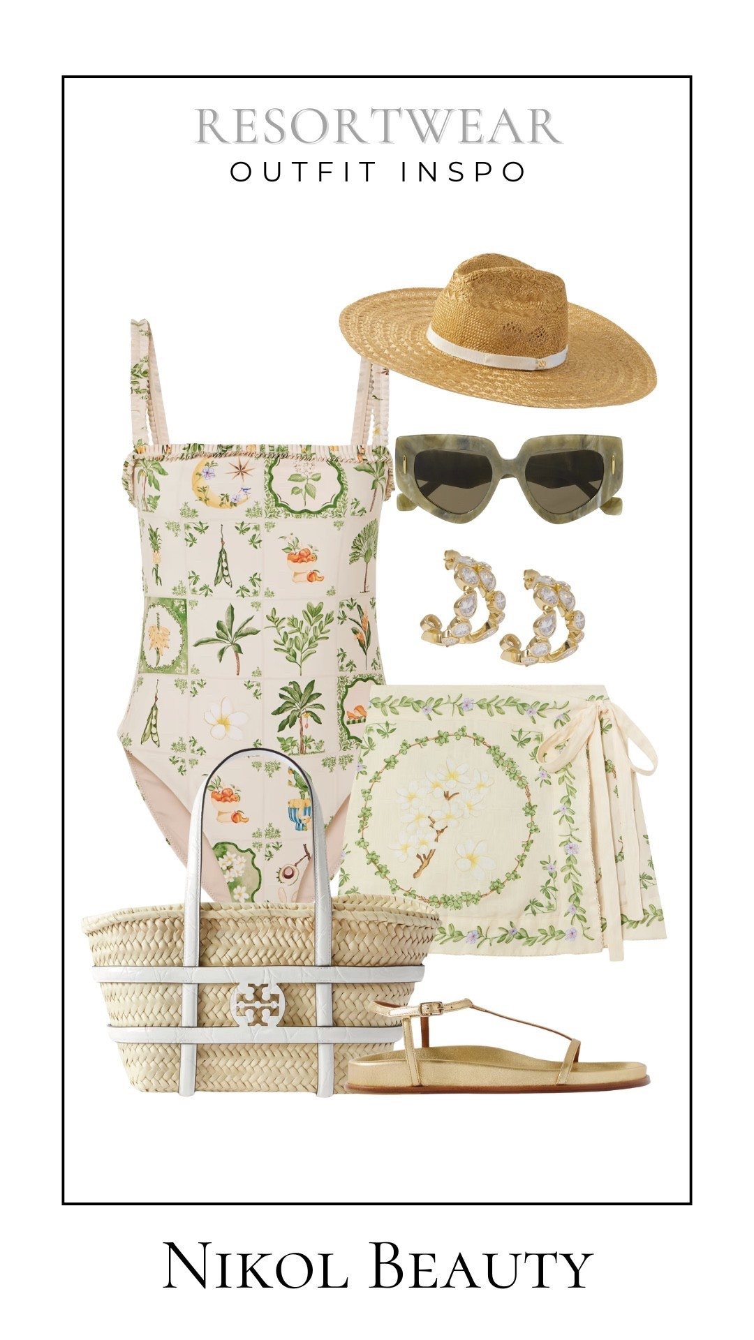 When your swimsuit doubles as an outfit.

resortwear inspo, printed swimsuit outfit, sarong cover-up style, straw beach tote bag, neutral summer look, designer resort outfit, beach vacation essentials

#LTKSwim #LTKStyleTip #LTKItBag
