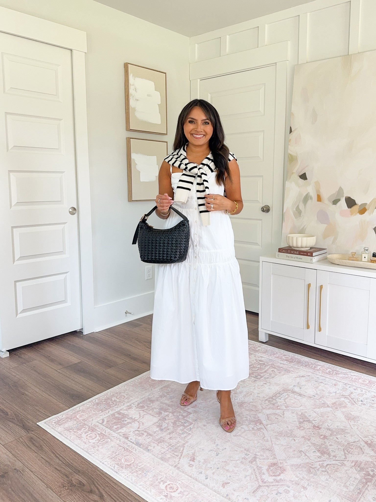 Europe & Summer Capsule Wardrobe
White dress size xs TTS
Black stripe cashmere sweater size xs TTS
Clear and tan heels size 5 TTS


#LTKPetite #LTKTravel #LTKStyleTip