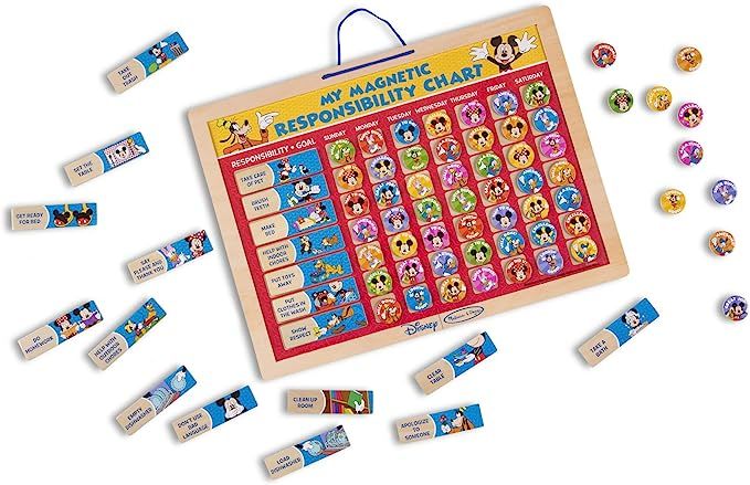 Melissa & Doug Disney Mickey Mouse Clubhouse My Magnetic Responsibility Chart - Toddler Routine, ... | Amazon (US)