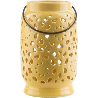 Artistic Weavers Kimba 9.4 in. Mustard Ceramic Lantern-S00151051995 - The Home Depot | The Home Depot