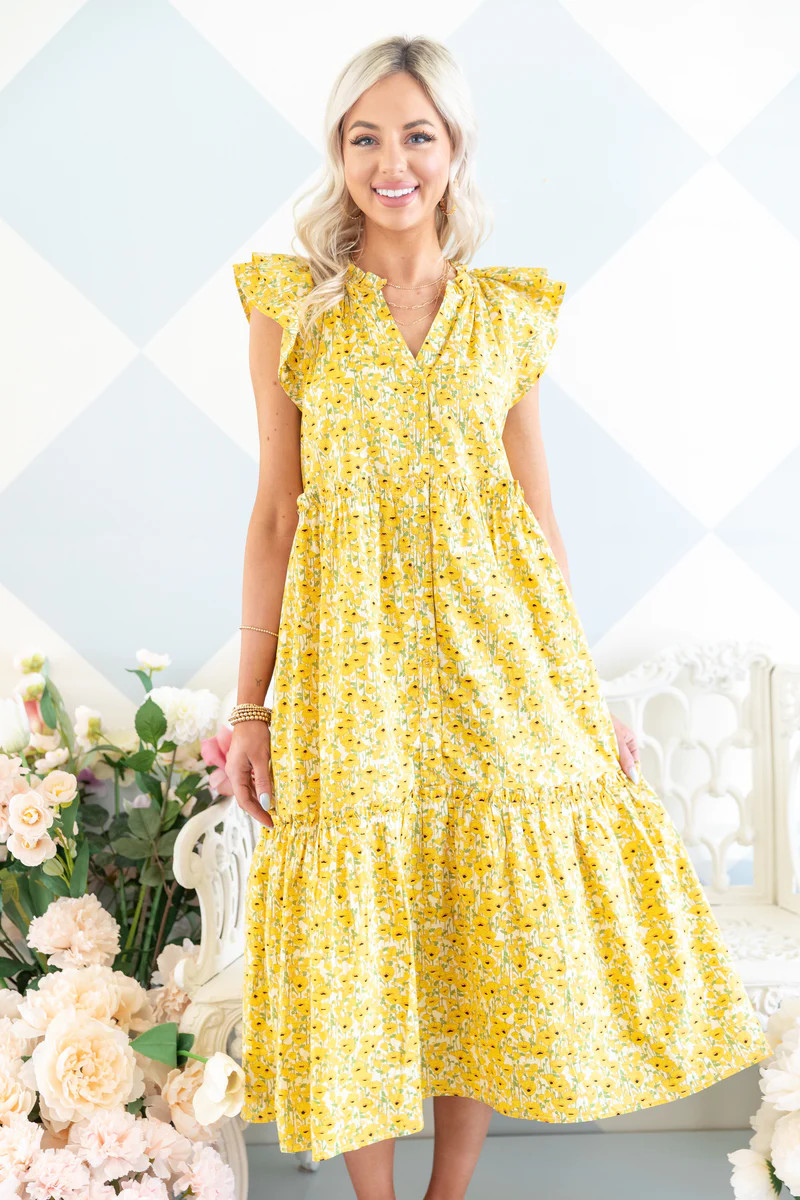 Ellie Dress- Yellow | Avara