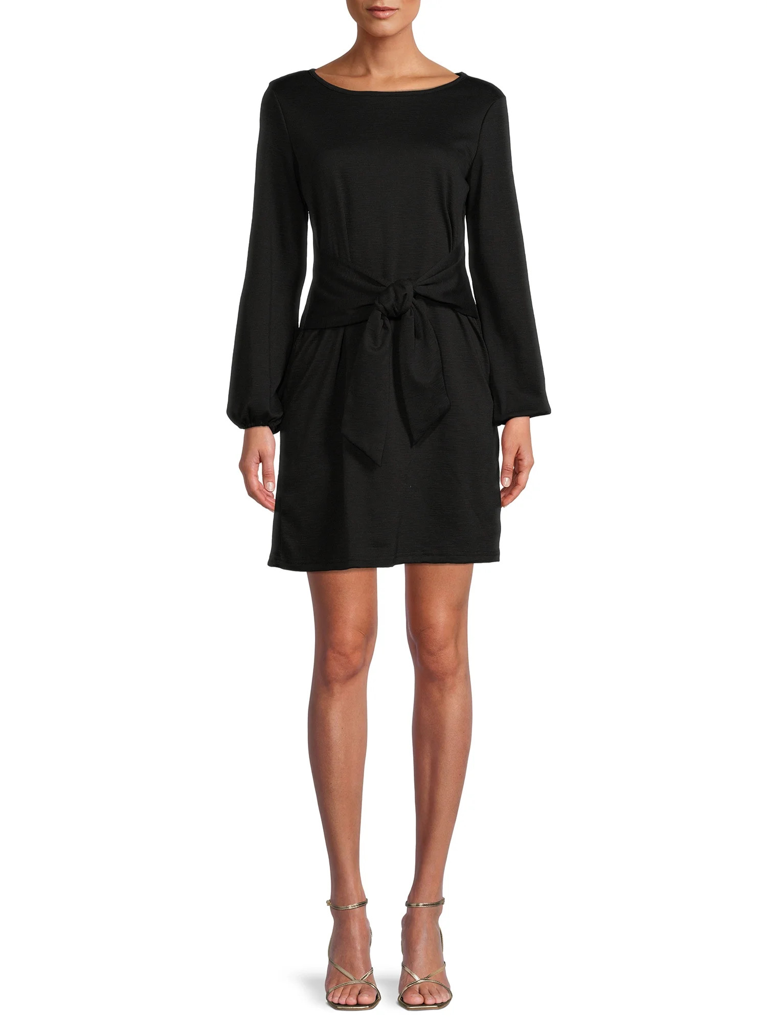 Nine.Eight Women’s Tie Waist Knit Cocktail Dress - Walmart.com | Walmart (US)