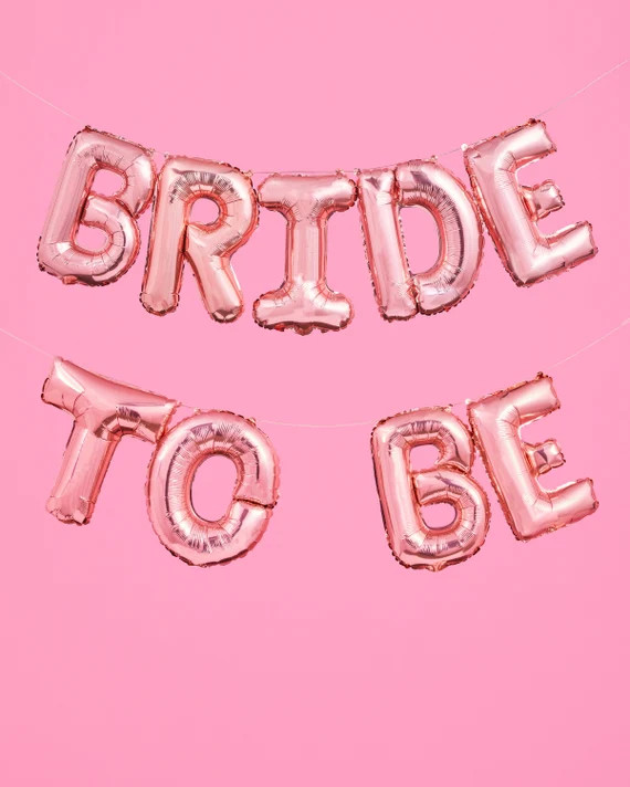 Bachelorette Party Decorations - Bride to Be Balloon Kit - Rose Gold - 16" BRIDE TO BE Foil + 10 ... | Etsy (US)