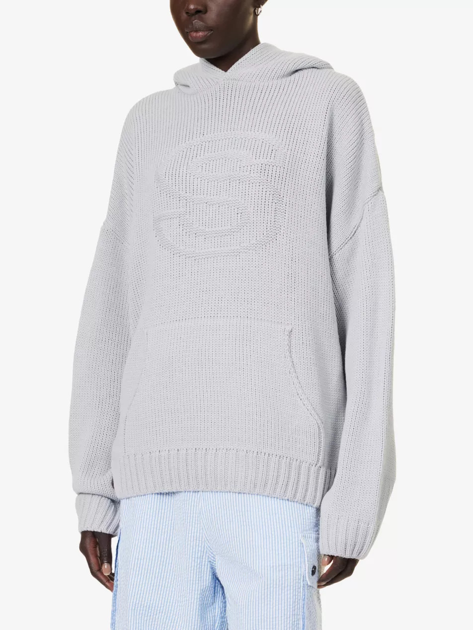 Seekers brand-embroidered knitted hoody | Selfridges