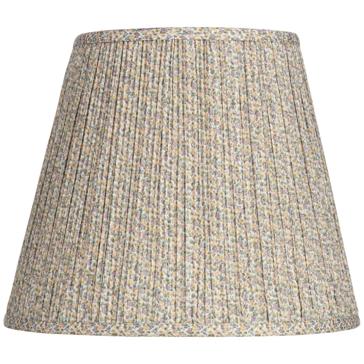 Springcrest Collection Hardback Shirred Empire Lamp Shade Green Pink Floral Medium 8" Top x 13" B... | Target