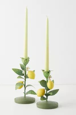 Lemon Taper Candlestick | Anthropologie (US)