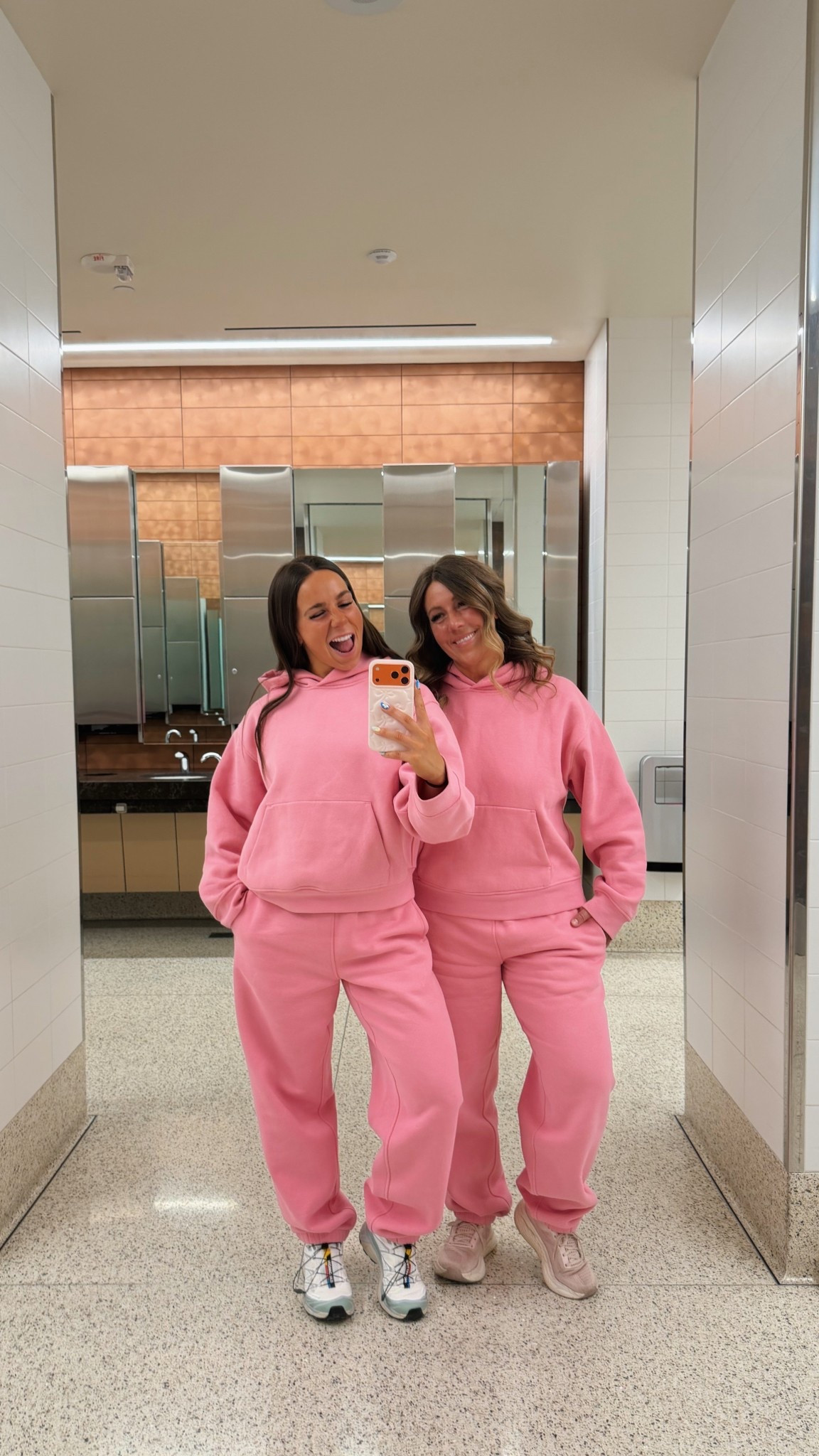 Matching pink lululemon sweatsuits! Other fun colors too!