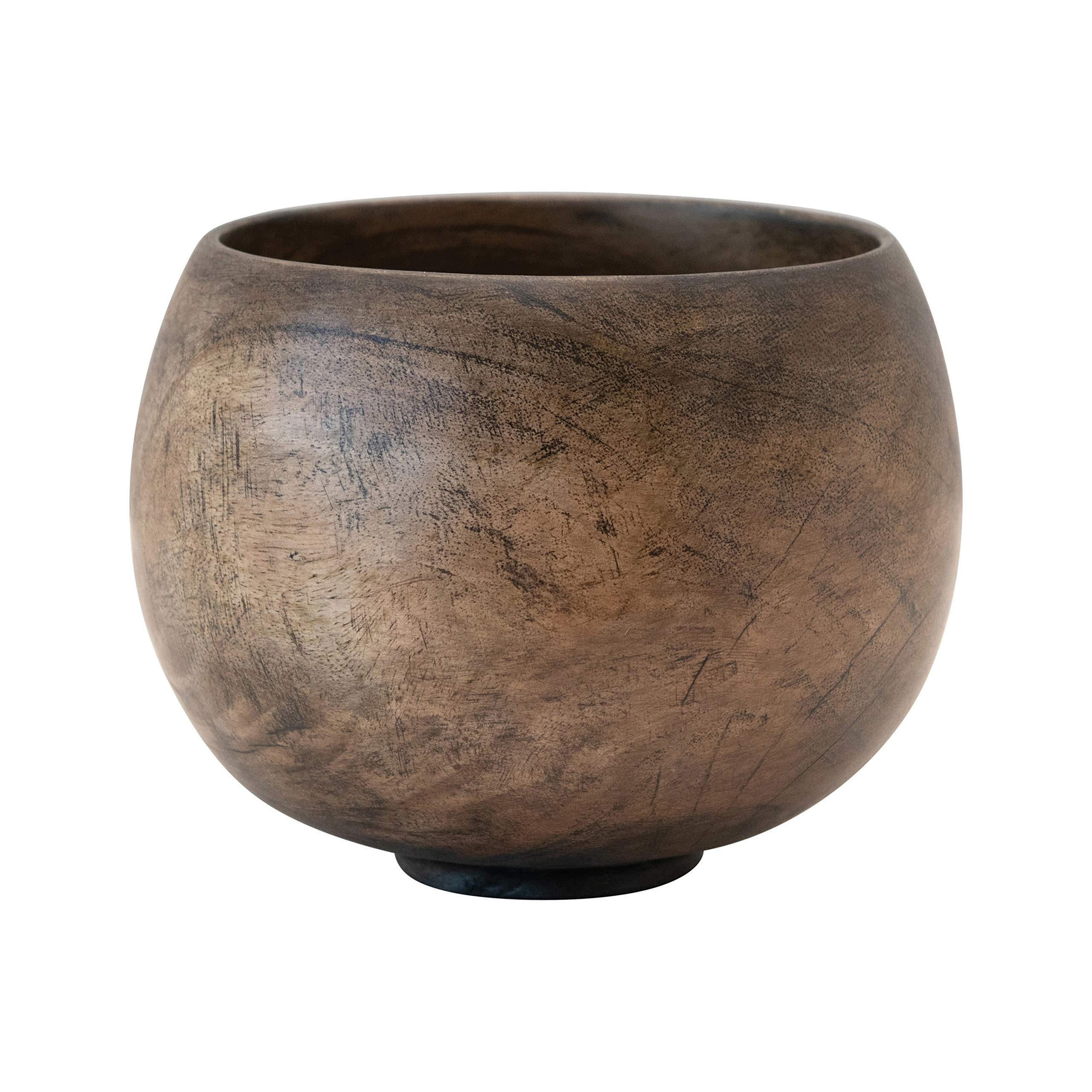 Creative Co-Op Mango Wood, Walnut Finish Bowl, Brown | Amazon (US)