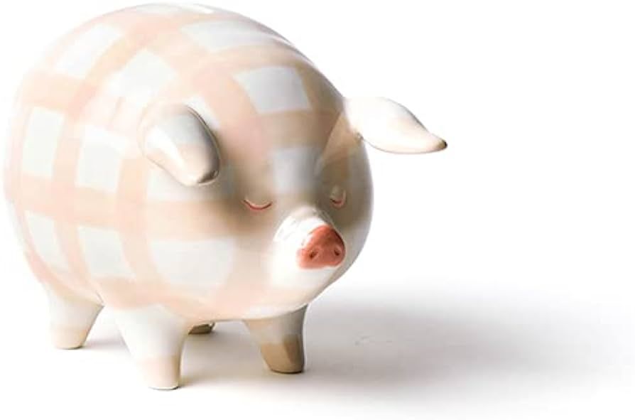 Pink Gingham Piggy Bank | Amazon (US)
