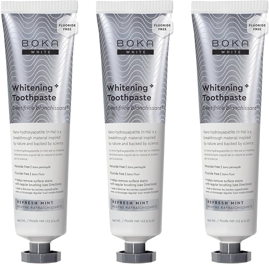 Boka Fluoride Free Toothpaste, Nano Hydroxyapatite Toothpaste, Appropriate for Sensitive Teeth, f... | Amazon (US)