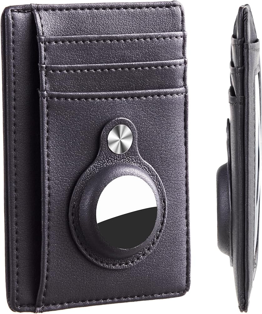 Hawanik Slim Minimalist Front Pocket Wallet with Built-in Case Holder for AirTag | Amazon (US)