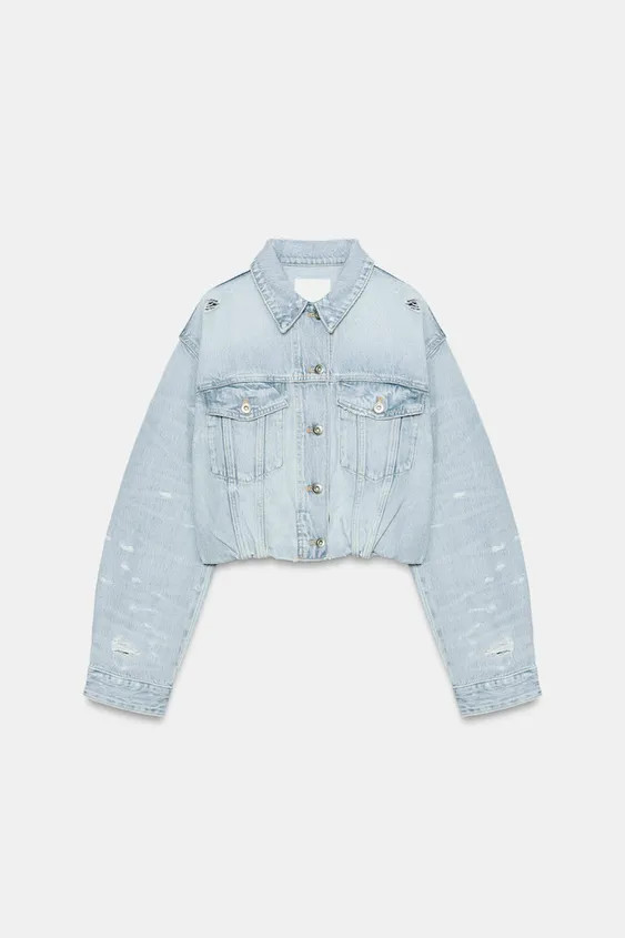 TRF RIPPED DENIM JACKET | Zara US
