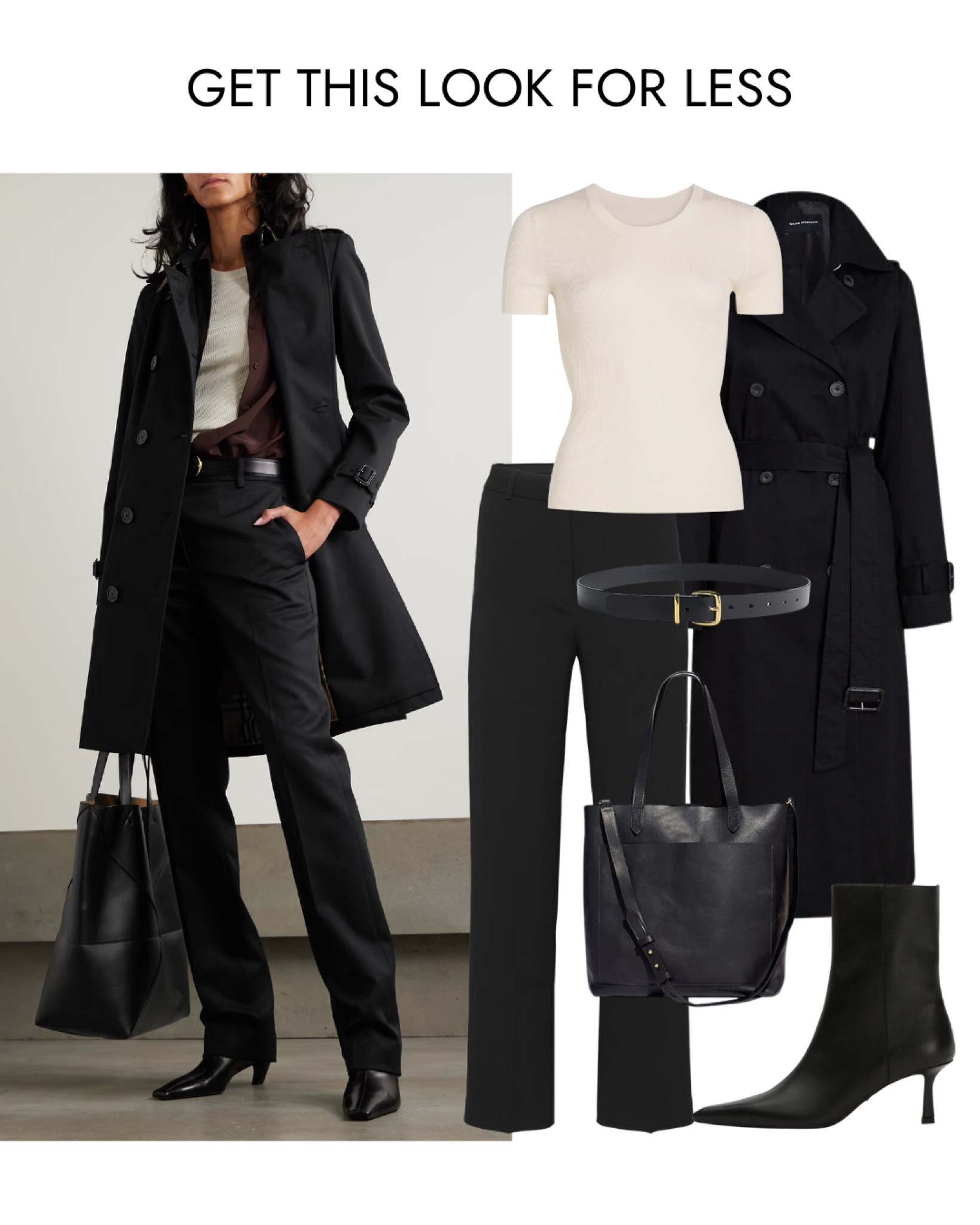 Chic fall vibes without breaking the bank 🍂✨ Get this stylish look for less and stay on trend this season!
#FallChic #GetTheLookForLess #EffortlessStyle #BudgetFriendlyFashion #FallOutfit #ChicAndAffordable #LTKFall #FallFashion #EverydayChic #OnABudget #Coat #TrenchCoat #BlackOutfit



#LTKItBag #LTKShoeCrush #LTKStyleTip