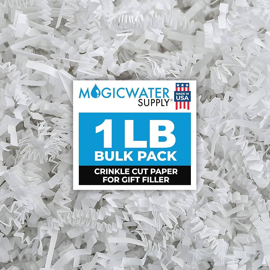 MagicWater Supply Crinkle Cut Paper Shred Filler - 1LB White - Decorative & Protective Packaging ... | Amazon (US)