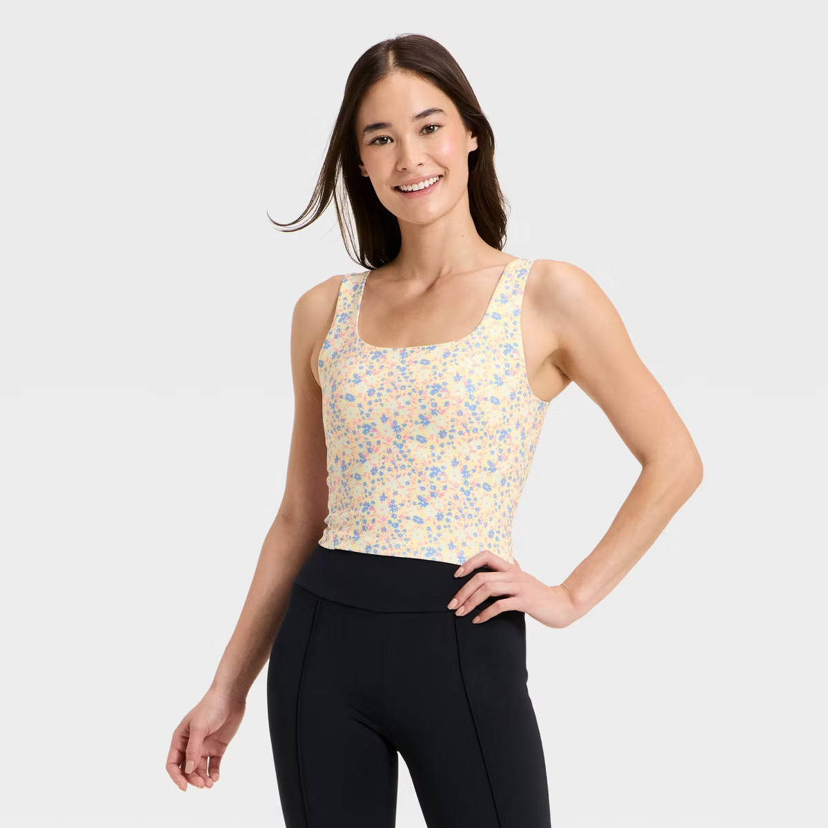 Women's Dynamic Flex Square Neck Ultra Cropped Tank Top - All In Motion™ | Target
