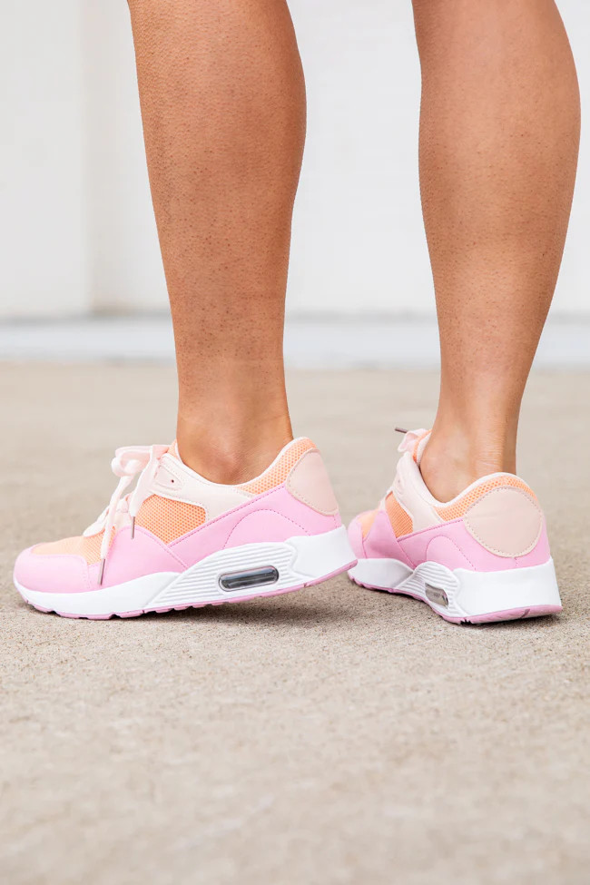Rylee Pink and Orange Air Sneakers | Pink Lily