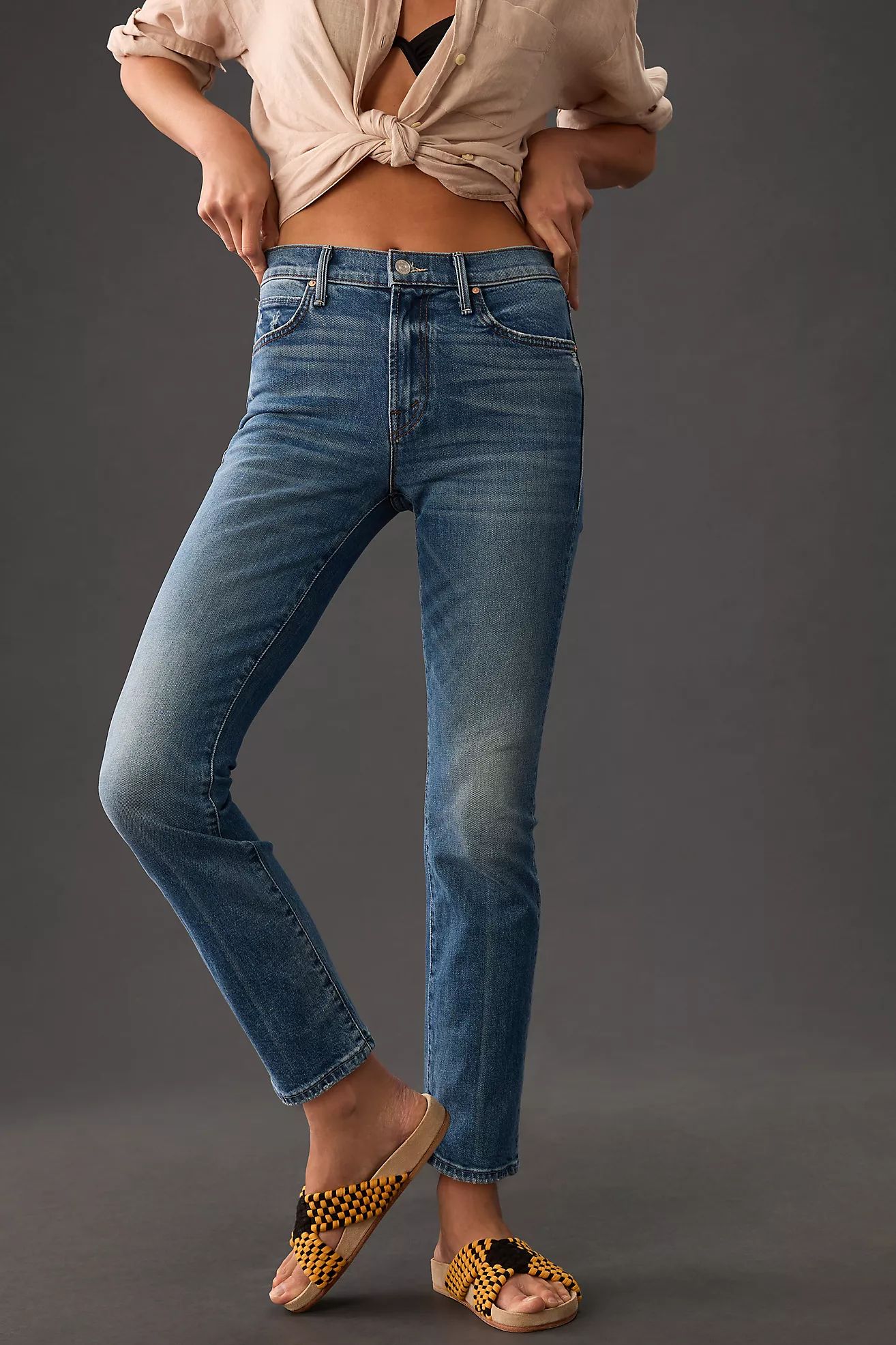 MOTHER The Rascal Ankle High-Rise Straight Jeans | Anthropologie (US)