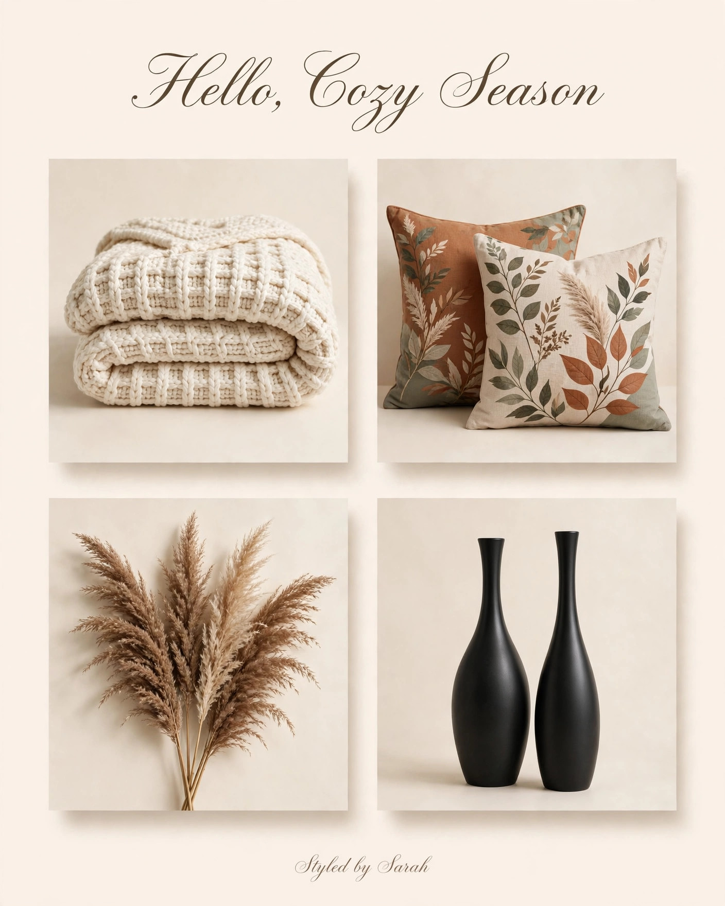Hello, Cozy Season

Shop my cozy fall home picks below!     

Affiliate links — I earn from qualifying purchases 

 #StyledBySarah #FallDecor #HomeDecor #LTKHome #CozyHome