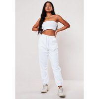 White Bandeau Top And 90'S Joggers Set | Missguided (US & CA)