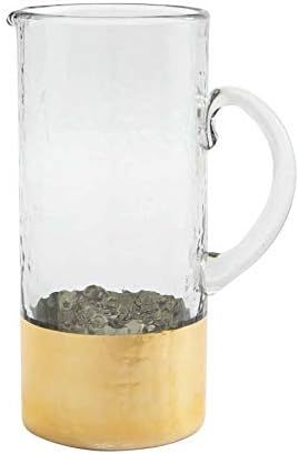 Mud Pie GOLD HAMMERED GLASS PITCHER, 51 oz | Amazon (US)