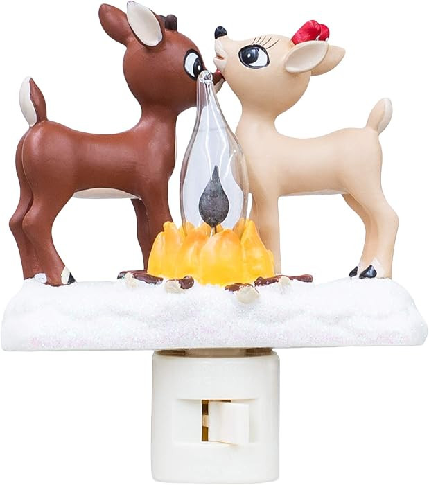 Rudolph The Red Nosed Reindeer Night Light with Flickering Flame, 5 1/4 Inch | Amazon (US)