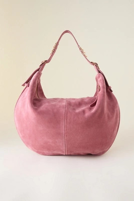 Abgerundete Schultertasche aus Wildleder mit Schnalle | Anthropologie (EU)