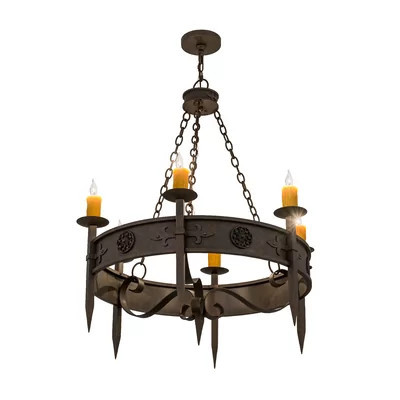 36"w Calandra 6 Lt Chandelier | Wayfair North America