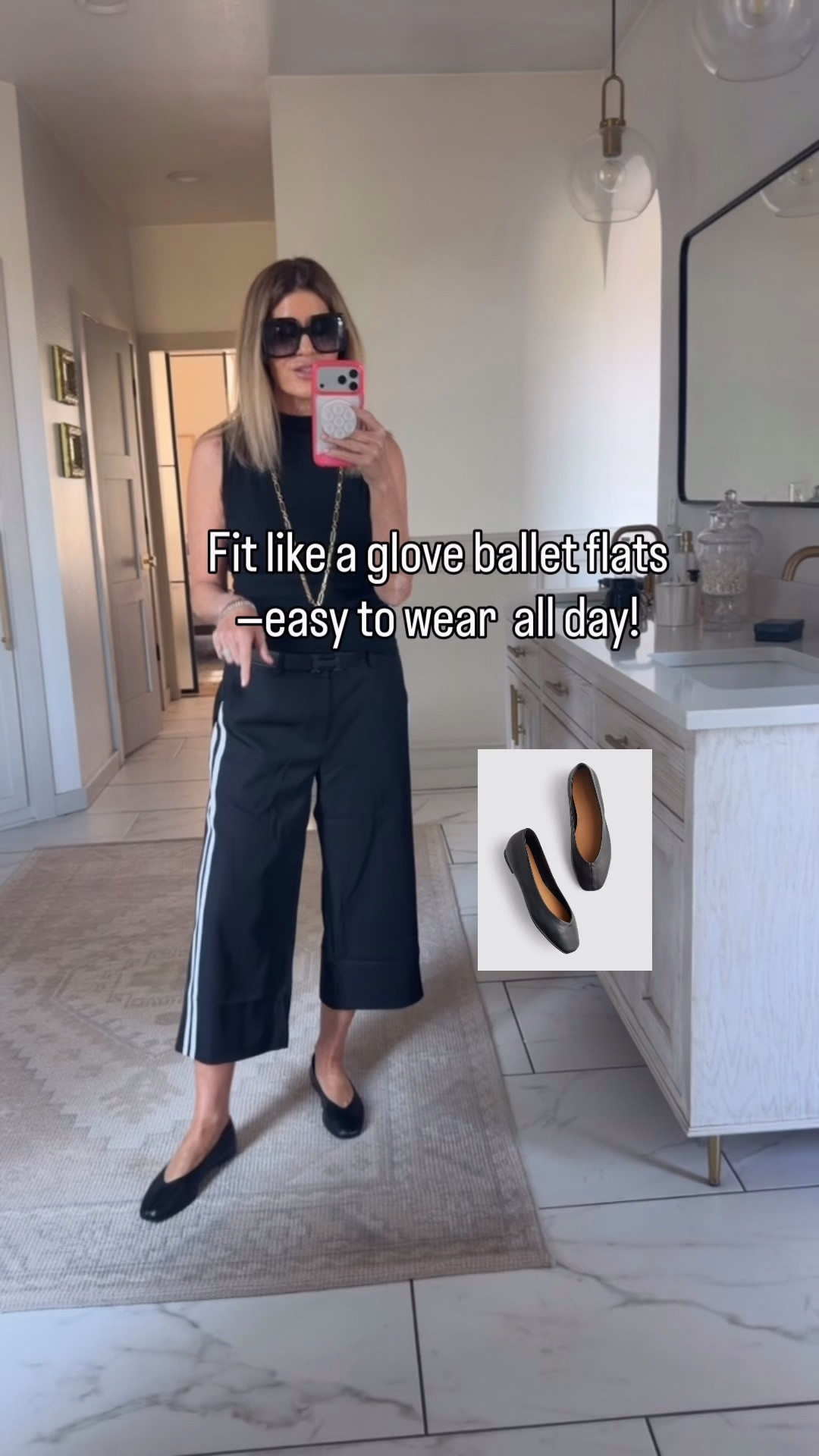 Fit like a glove ballet flats I’m between a 7.5 and an 8 and sized down to 7.5