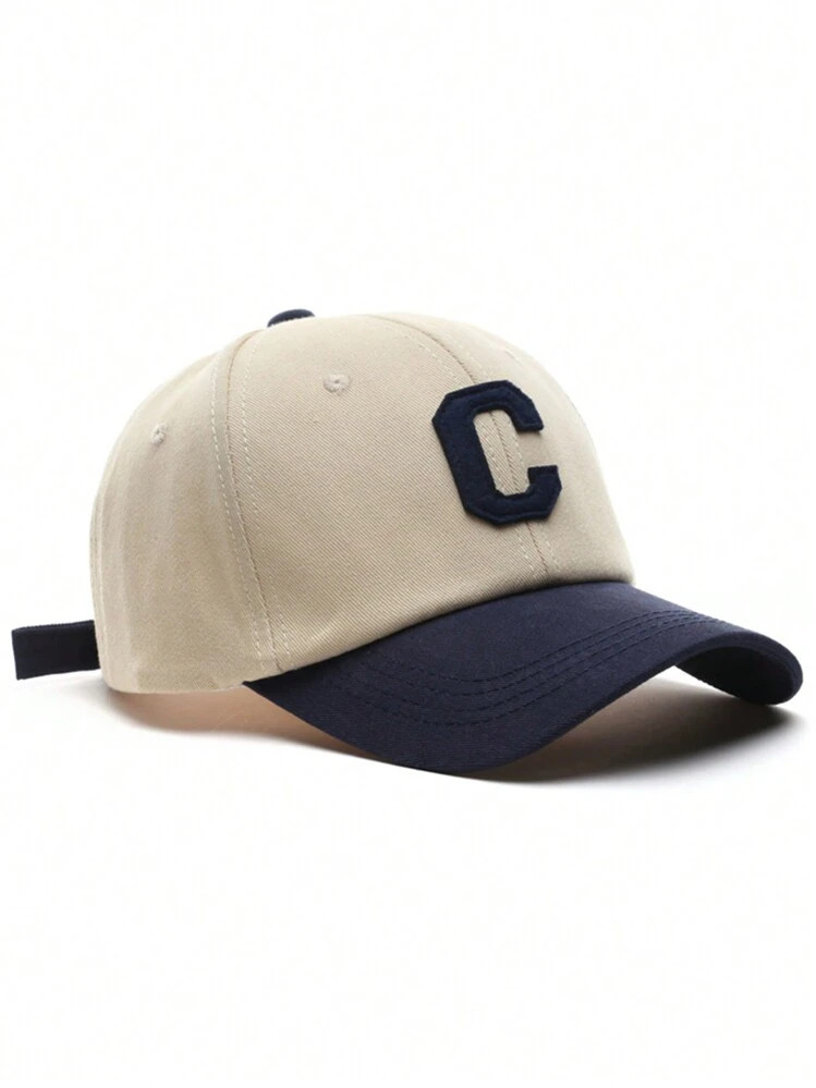 1pc Fashion Coffee Brown Vintage C Baseball Cap | SHEIN