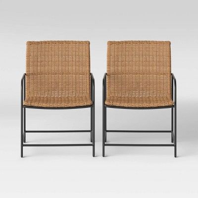 Wexler 2pk Wicker Patio Club Chair - Natural - Project 62™ | Target