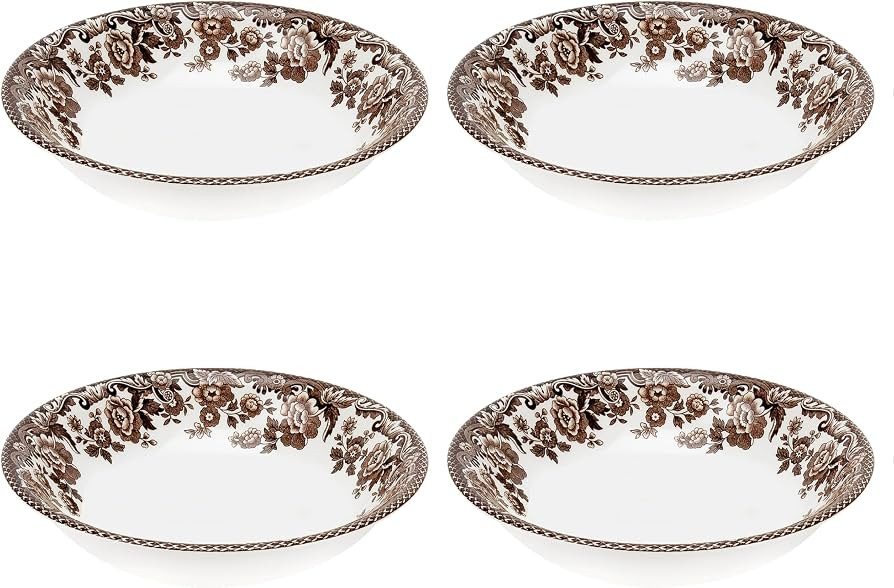 Spode Woodland Ascot 8" Cereal Bowl Set of 4 - Elegant Fine Earthenware, Made in England, For Sal... | Amazon (US)