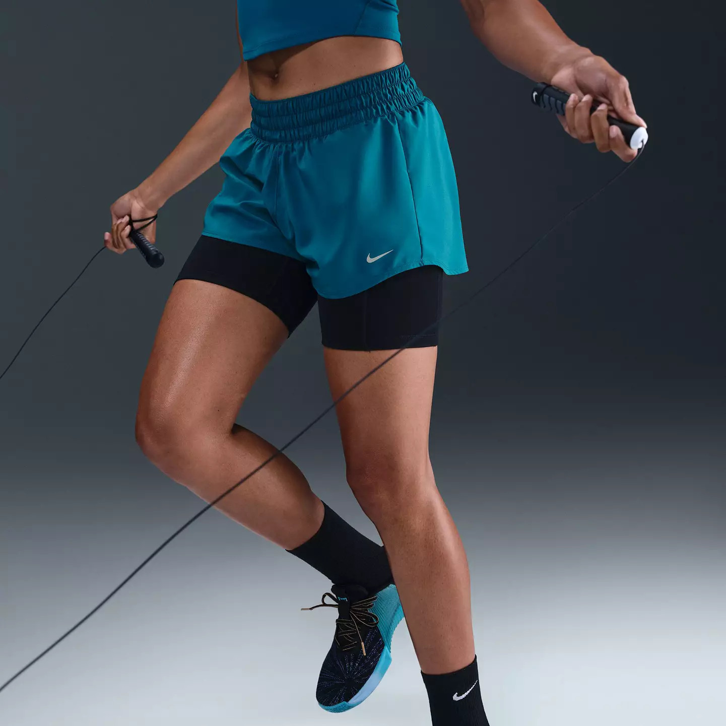 Nike Women's One Dri-FIT Mid-Rise 3" Brief-Lined Shorts | DICK'S Sporting Goods