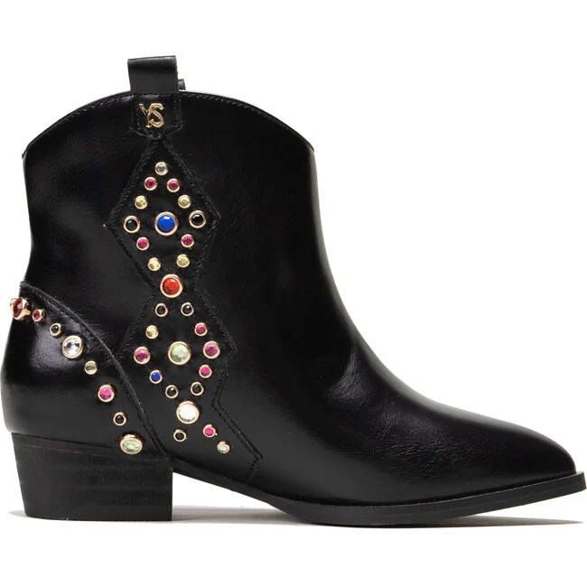 Miss Dallas Embellished Cowboy Boot, Black | Maisonette