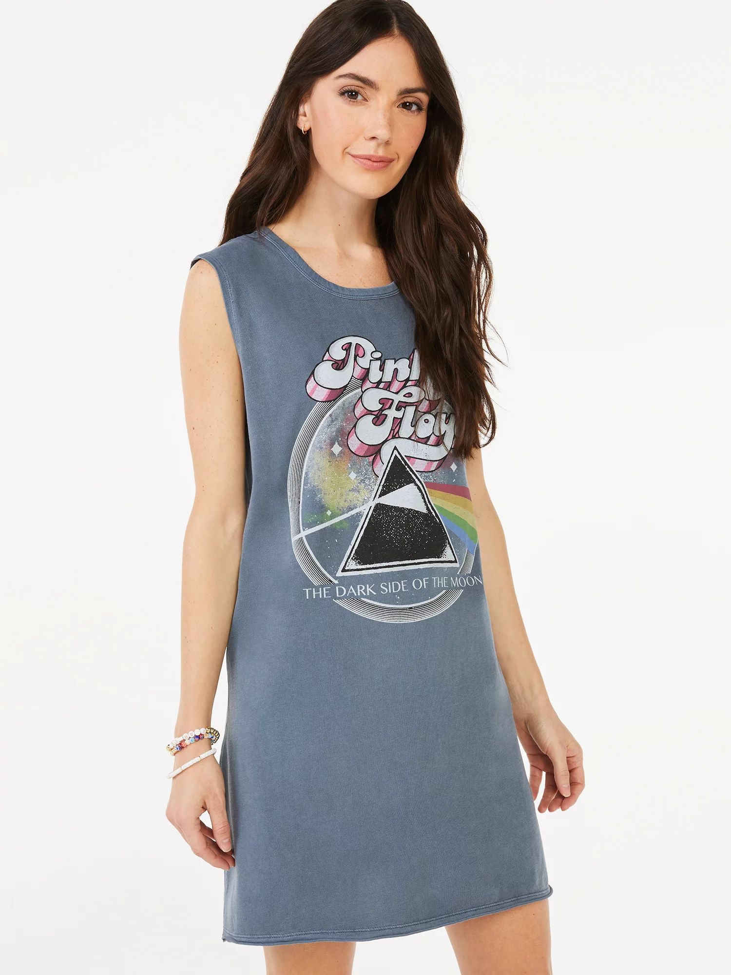Scoop - Scoop Women's Pink Floyd Sleeveless T-Shirt Dress - Walmart.com | Walmart (US)