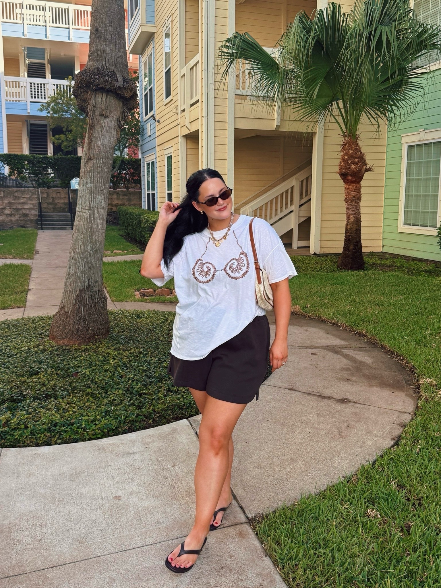 Wearing size large in the top and XL in the shorts!

#LTKootd #LTKTravel #LTKMidsize