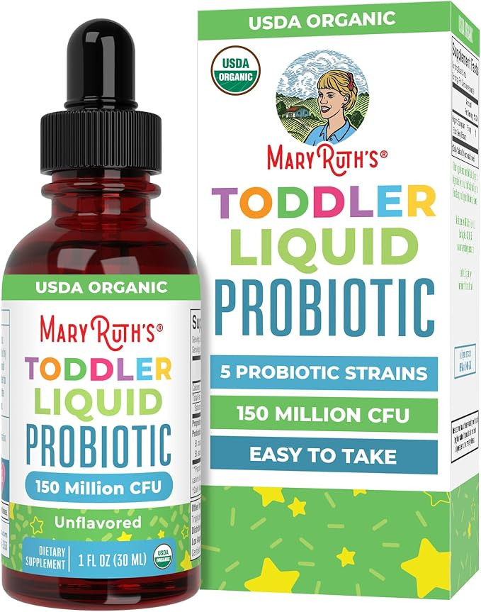 MaryRuth's Organic Toddler Probiotic Liquid Drops, Sugar Free, Ages 1-3 | Amazon (US)