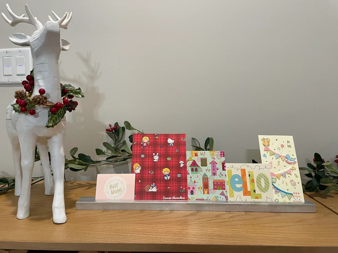 Personalized Wooden Christmas Card Stand, Pictures Stand, Notes Stand, wedding sign stand | Etsy (US)