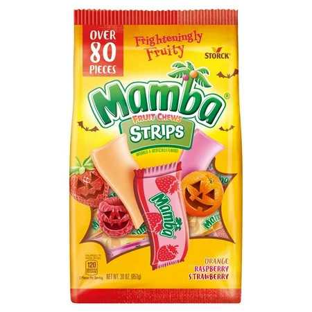 Mamba Fruit Chews Halloween Candy Strips, 30 oz. | Walmart (US)